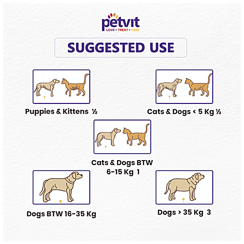 Petvit Pre & Probiotic Gut Health Powder - For Dogs, Cats, Puppies & Kittens, 1 g (20 Sachet x 1 g Each) 