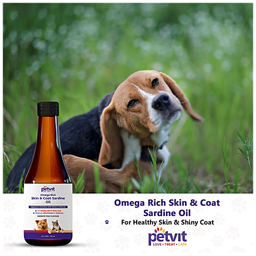 Buy Petvit Omega Rich Skin & Coat Sardine Oil For Dogs & Cats, All