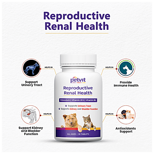 Buy Petvit Reproductive Renal Health Tablets Supports Urinary Tracts