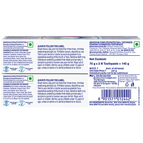 Buy Sensodyne Toothpaste Complete Protection+ Combo Pack All In One