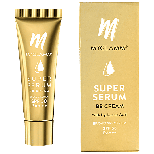 MyGlamm Super Serum BB Cream - Broad Spectrum, SPF 50, PA+++, 15 g 201 Pine