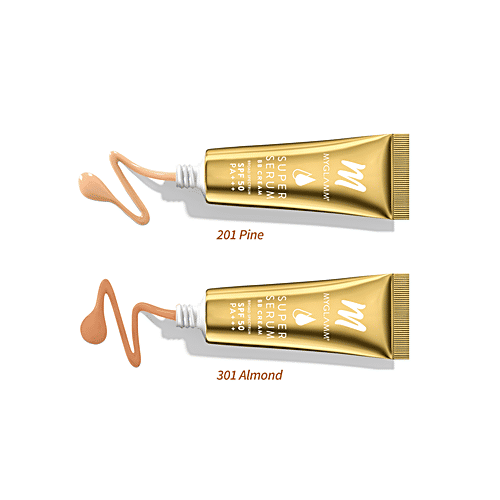 MyGlamm Super Serum BB Cream - Broad Spectrum, SPF 50, PA+++, 15 g 201 Pine