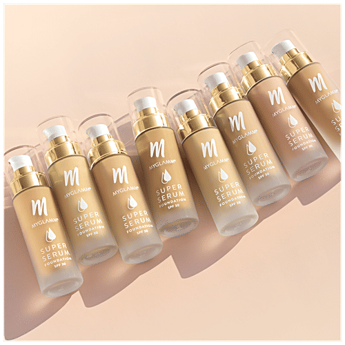 MyGlamm Super Serum Foundation - SPF 30, Matte Finish, For All Skin Types, 33 g 102N Lightful 