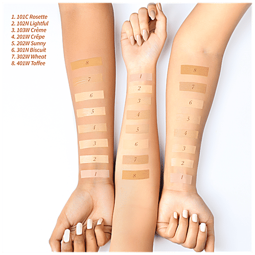 MyGlamm Super Serum Foundation - SPF 30, Matte Finish, For All Skin Types, 33 g 102N Lightful 