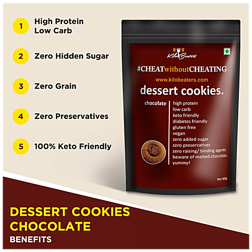 Buy Kilobeaters Dessert Cookies Chocolate, Diabetics Friendly, High