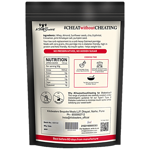Buy Kilobeaters Almond Breakfast Porridge Mix Diabetics Friendly