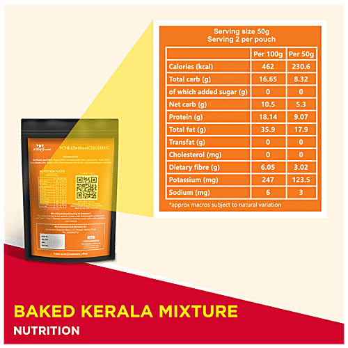 Kilobeaters Baked Kerala Mixture - Low Carb, High Protein, 500 g