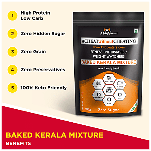Kilobeaters Baked Kerala Mixture - Low Carb, High Protein, 500 g