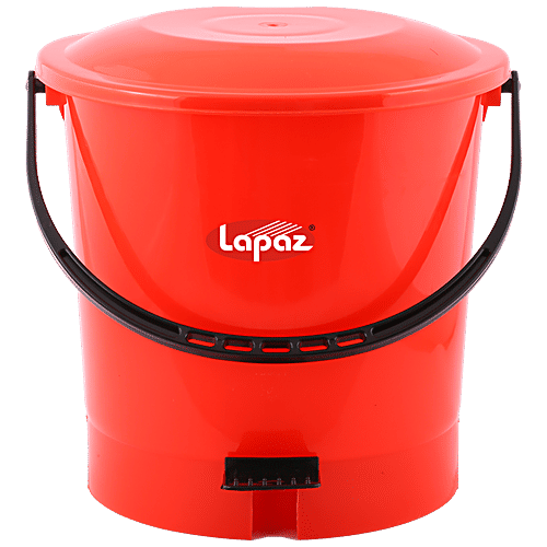 Buy Lapaz Pedal Dustbin Red, High Quality Plastic, Sturdy, Durable
