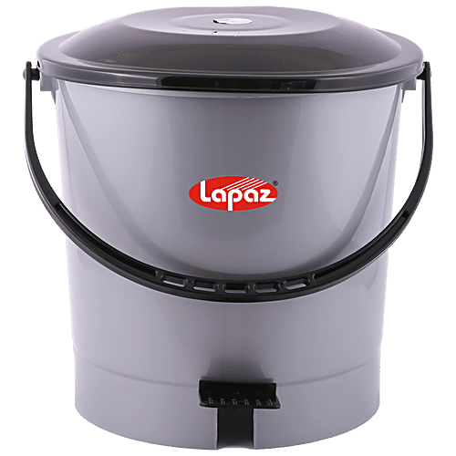 Buy Lapaz Pedal Dustbin Grey, High Quality Plastic, Sturdy, Durable Online at Best Price of Rs