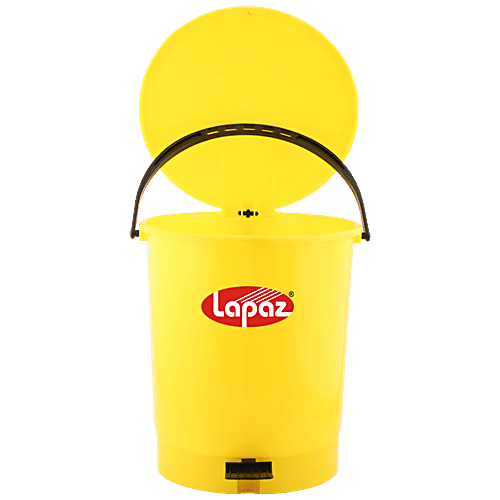 Buy Lapaz Pedal Dustbin Yellow, High Quality Plastic, Sturdy, Durable