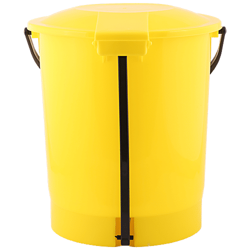 Buy Lapaz Pedal Dustbin Yellow, High Quality Plastic, Sturdy, Durable