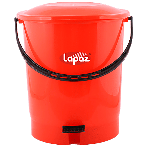 Buy Lapaz Pedal Dustbin Red, High Quality Plastic, Sturdy, Durable Online at Best Price of Rs
