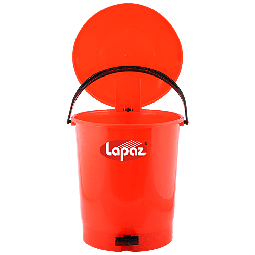 Buy Lapaz Pedal Dustbin Red, High Quality Plastic, Sturdy, Durable Online at Best Price of Rs