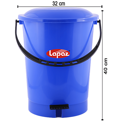 Buy Lapaz Pedal Dustbin Blue, High Quality Plastic, Sturdy, Durable