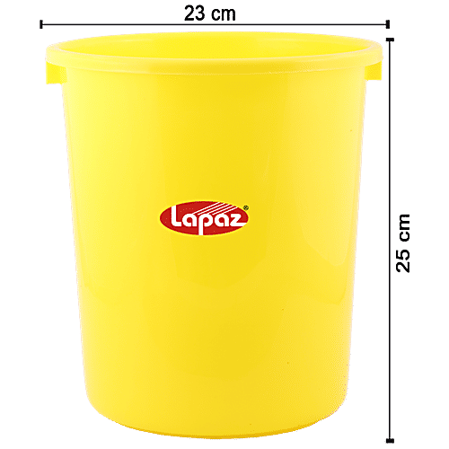 Buy Lapaz Waste Paper Bin Yellow, High Quality Plastic, Sturdy