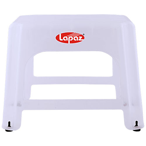 Lapaz Bathroom Patla/Stool - White, Plastic, Unbreakable, Strong, 1 pc