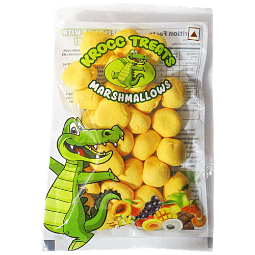 Krocc Treats Mango Marshmallows - Perfect Sweet Treat, Soft, Fluffy, 100 g  