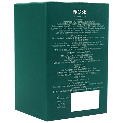 Buy Ajmal Prose Eau De Perfume LongLasting Fragrance, For Men Online