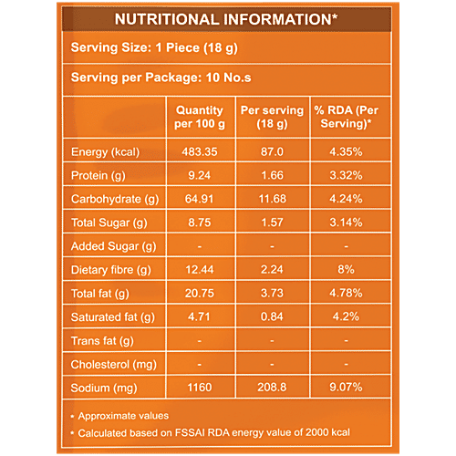 Daadi's Crispy Wheat Khakhra - Nachos, 180 g  