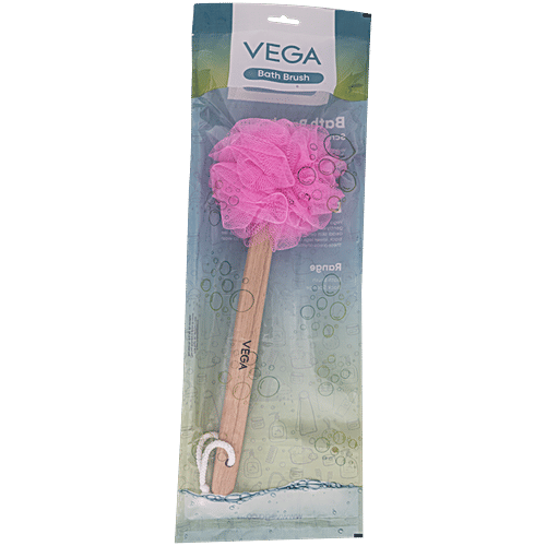 Buy Vega Wooden Handle Bath Brush BA1/6 Exfoliates Skin, Durable