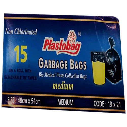 Buy Plastobag Garbage Bags 51 Microns, Medium Online at Best Price of