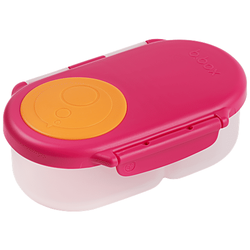 Bbox Snack Box - Strawberry Shake Pink Orange, Silicone, Leak-proof, 500 ml  