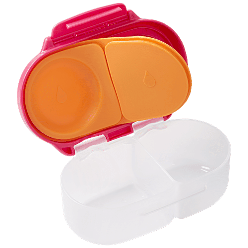 Bbox Snack Box - Strawberry Shake Pink Orange, Silicone, Leak-proof, 500 ml  