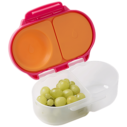 Bbox Snack Box - Strawberry Shake Pink Orange, Silicone, Leak-proof, 500 ml  