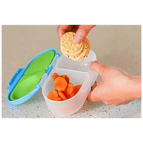 Bbox Snack Box - Strawberry Shake Pink Orange, Silicone, Leak-proof, 500 ml  