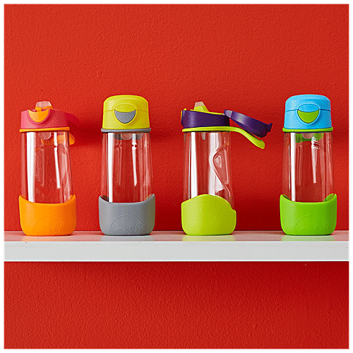 Bbox Sport Spout Drink Bottle - Lemon Sherbet Yellow Grey, Tritan, Prevents Spills, 450 ml  