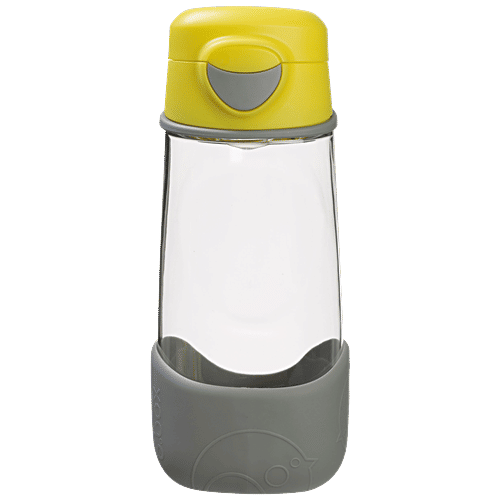 Bbox Sport Spout Drink Bottle - Lemon Sherbet Yellow Grey, Tritan, Prevents Spills, 450 ml  