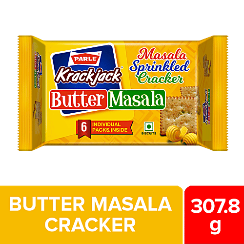 Parle Krackjack Butter Masala Biscuits, 307.8 g  