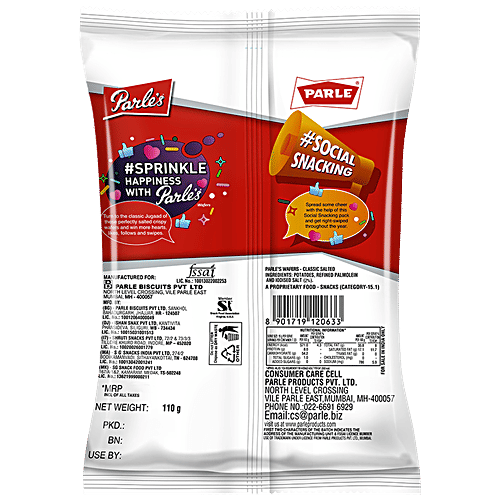 Buy Parle Wafers Potato Chips Classic Salted Flavour Online at Best Price of Rs 60 bigbasket
