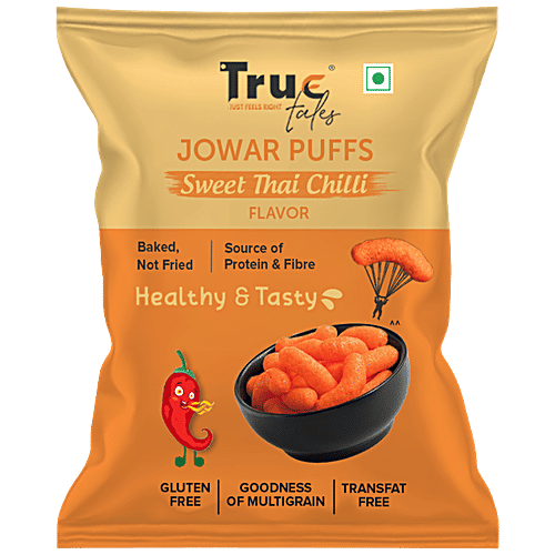 Buy True Tales Jowar Puffs Sweet Thai Chilli Flavor, Baked, Crunchy