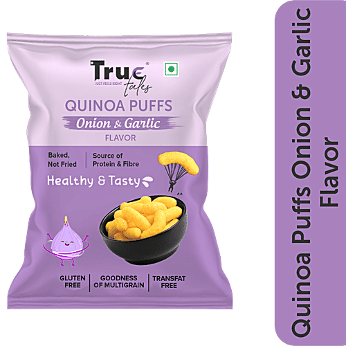 Buy True Tales Quinoa Puffs Onion & Garlic Flavor, Baked, Crunchy