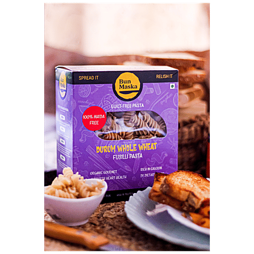 Buy Bun Maska Durum Wheat Whole Wheat Fusilli Pasta Low In Calories