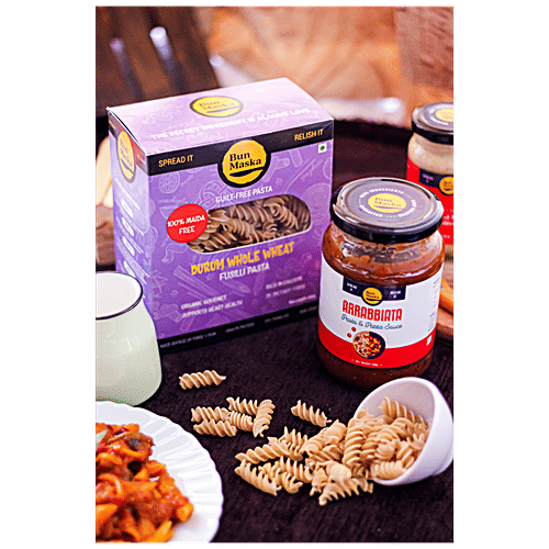Buy Bun Maska Durum Wheat Whole Wheat Fusilli Pasta Low In Calories