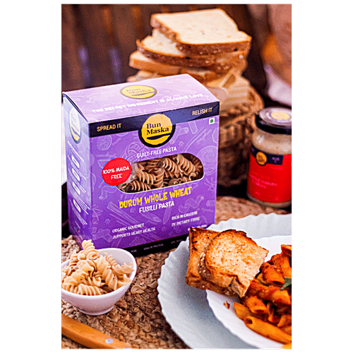 Buy Bun Maska Durum Wheat Whole Wheat Fusilli Pasta Low In Calories