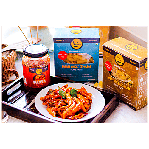 Bun Maska Durum Wheat Semolina Fusilli Pasta - Low In Calories, 500 g  