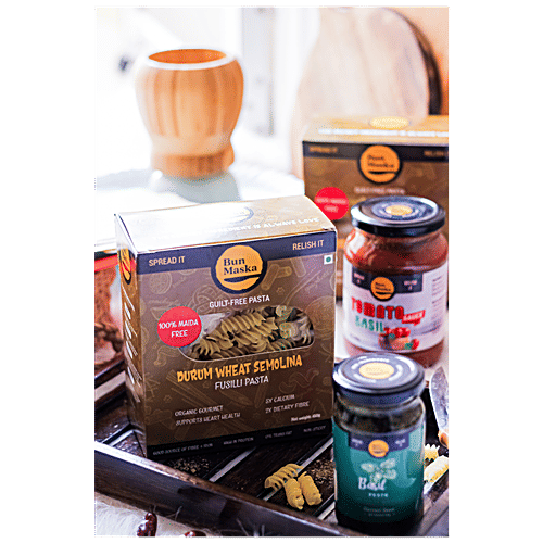 Bun Maska Durum Wheat Semolina Fusilli Pasta - Low In Calories, 500 g  