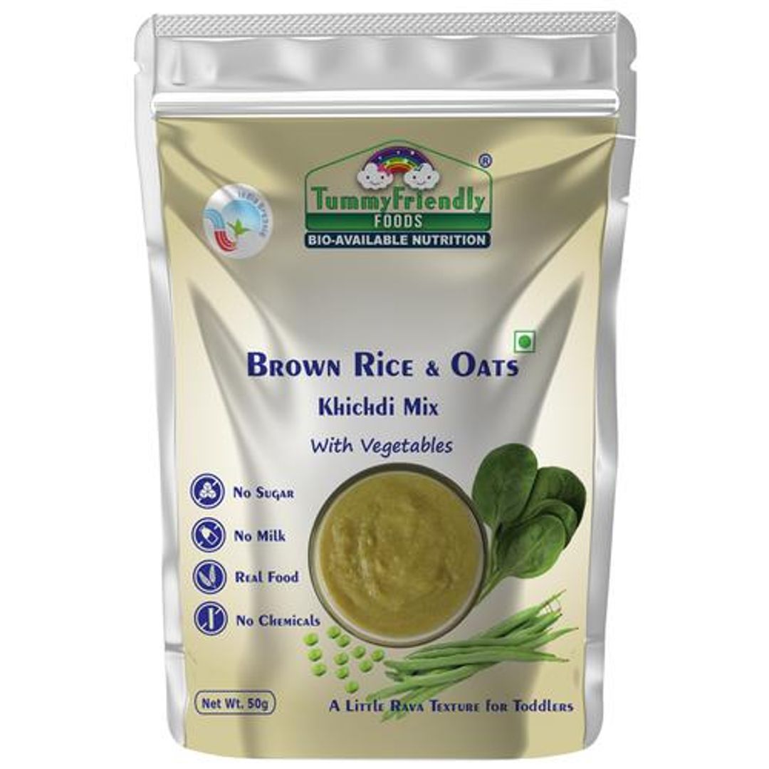 TummyFriendly Foods Brown Rice & Oats Khichdi Mix For Toddlers - No Sugar & Milk, 50 g 