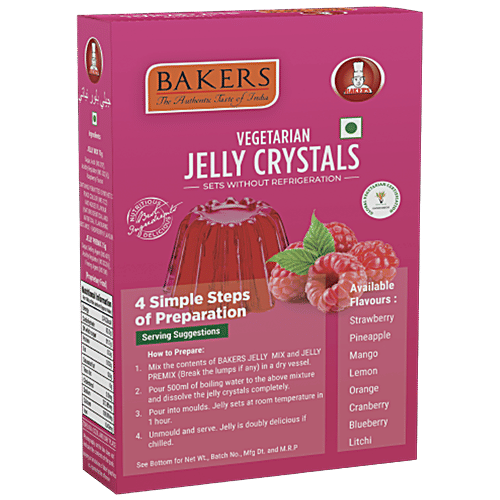 Buy BAKERS Vegetarian Jelly Crystals Raspberry Sets Without