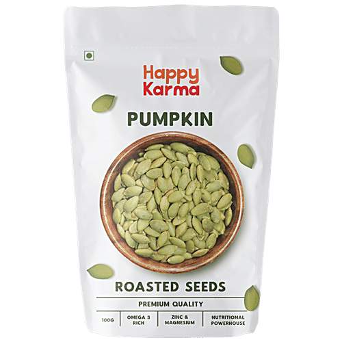 Buy Happy Karma Roasted Pumpkin Seeds Rich In Omega 3, Zinc