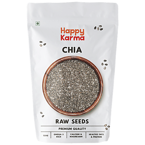 Buy Happy Karma Raw Chia Seeds Rich In Omega 3, Calcium & Magnesium