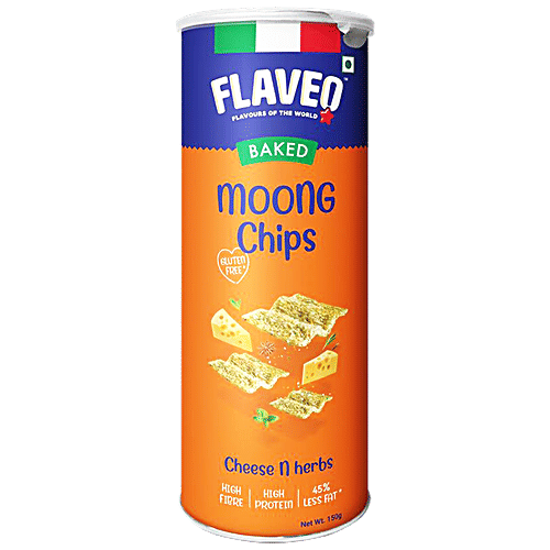 Buy Flaveo Moong Chips Cheese N Herbs, Baked Online at Best Price of