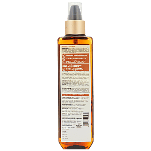 Fabessentials Moroccan Argan Oil - Body, Hair & Skin Vitaliser, Paraben Free, 200 ml
