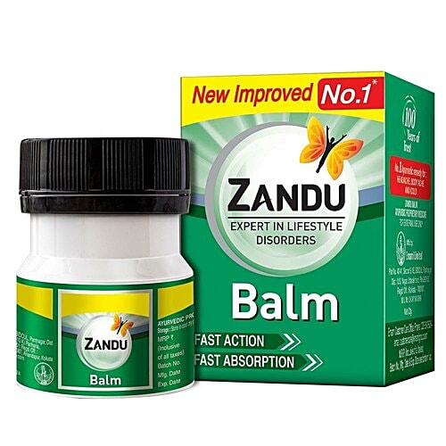 Zandu Zandu Balm | Effective relief from Headache, Body Pain, Sprain and Cold | No. 1 Ayurvedic Balm for Quick Pain Relief, 50ml, 50 ml  