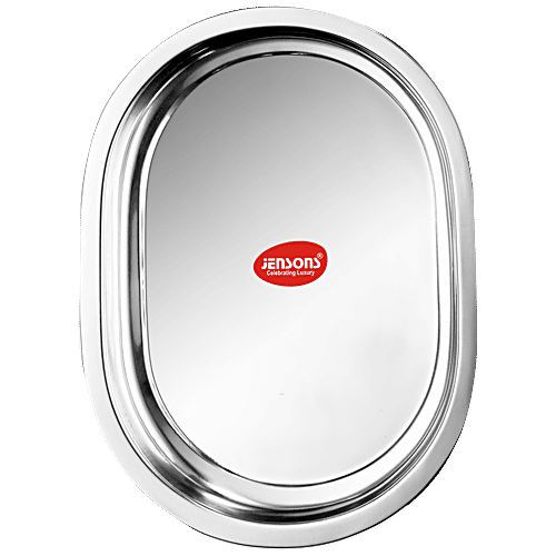 Buy Jensons Stainless Steel Oval Shape Serving Tray Rust Proof, For