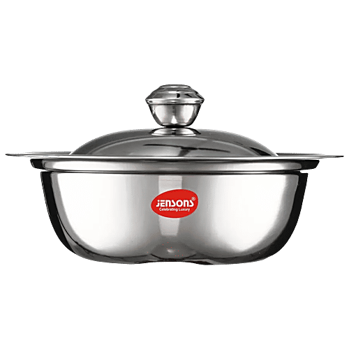 Buy Jensons Stainless Steel Serving Bowl With Steel Lid, 22 cm Online